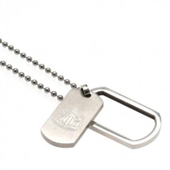 Newcastle United lănțișor de gât cu pandantiv câine Framed Dog Tag & Chain