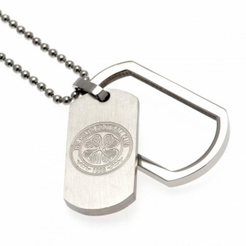 FC Celtic lănțișor de gât cu pandantiv câine Framed Dog Tag & Chain