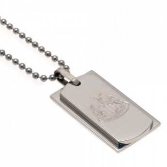 Newcastle United lănțișor de gât cu pandantiv câine Double Dog Tag & Chain