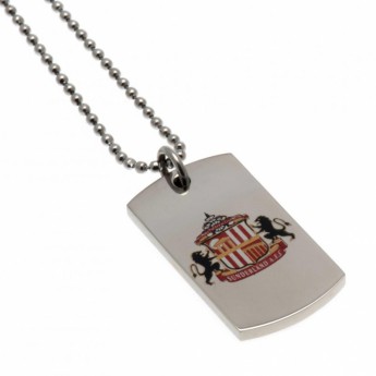 Sunderland lănțișor de gât cu pandantiv câine Colour Crest Dog Tag & Chain