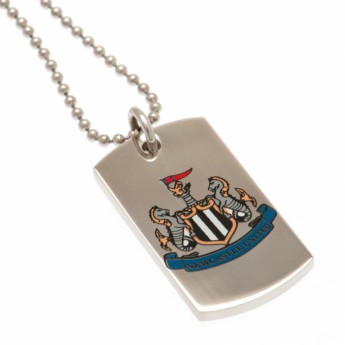 Newcastle United lănțișor de gât cu pandantiv câine Colour Crest Dog Tag & Chain
