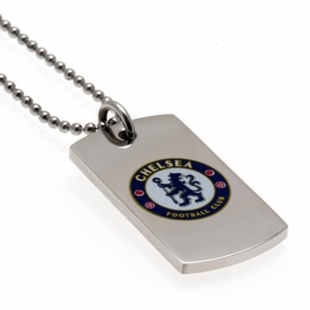 FC Chelsea lănțișor de gât cu pandantiv câine Colour Crest Dog Tag & Chain