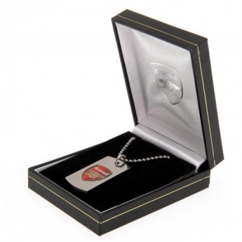 FC Arsenal lănțișor de gât cu pandantiv câine Colour Crest Dog Tag & Chain