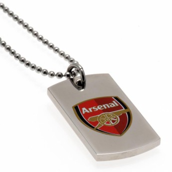 FC Arsenal lănțișor de gât cu pandantiv câine Colour Crest Dog Tag & Chain