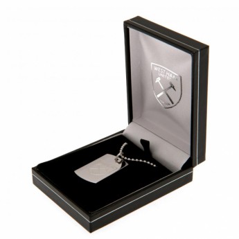 West Ham United lănțișor de gât cu pandantiv câine Engraved Dog Tag & Chain