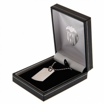 Valencia CF lănțișor de gât cu pandantiv câine Engraved Dog Tag & Chain