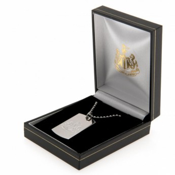 Newcastle United lănțișor de gât cu pandantiv câine Engraved Dog Tag & Chain
