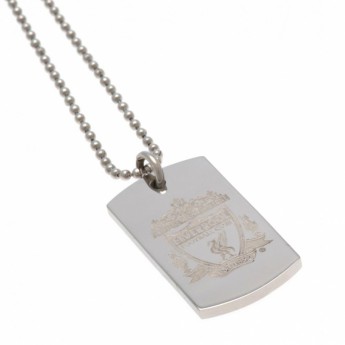 FC Liverpool lănțișor de gât cu pandantiv câine Engraved Dog Tag & Chain CR