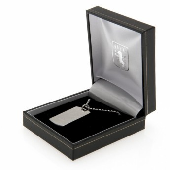 Aston Villa lănțișor de gât cu pandantiv câine Engraved Dog Tag & Chain