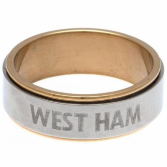 West Ham United inel Bi Colour Spinner Ring Small CT