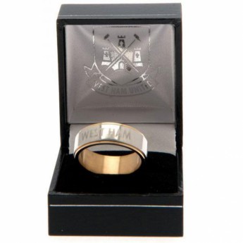 West Ham United inel Bi Colour Spinner Ring Small CT