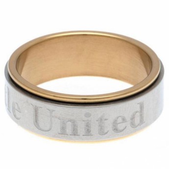 Newcastle United inel Bi Colour Spinner Ring XX-Large