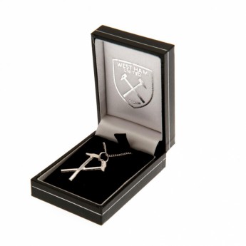 West Ham United lănțișor de gât cu pandantiv Sterling Silver Pendant & Chain HM