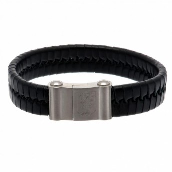 Aston Villa brățară de piele Single Plait Leather Bracelet