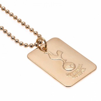 Tottenham Hotspur lănțișor de gât cu pandantiv câine Gold Plated Dog Tag & Chain