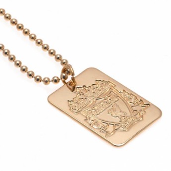 FC Liverpool lănțișor de gât cu pandantiv câine Gold Plated Dog Tag & Chain