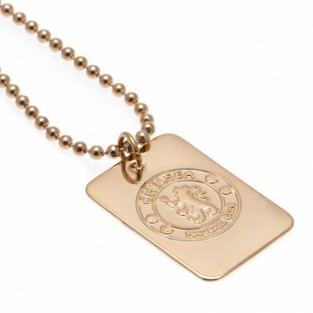 FC Chelsea lănțișor de gât cu pandantiv câine Gold Plated Dog Tag & Chain