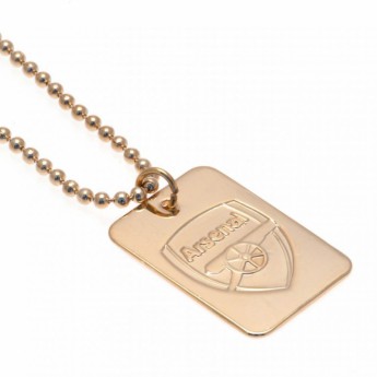 FC Arsenal lănțișor de gât cu pandantiv câine Gold Plated Dog Tag & Chain