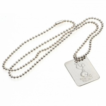 Tottenham Hotspur lănțișor de gât cu pandantiv câine Silver Plated Dog Tag & Chain