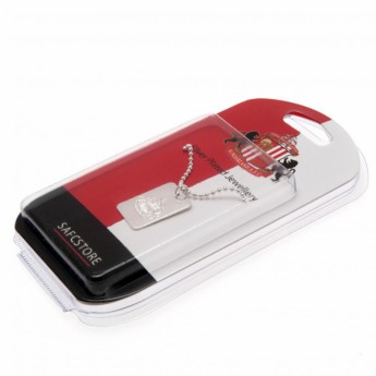 Sunderland lănțișor de gât cu pandantiv câine Silver Plated Dog Tag & Chain