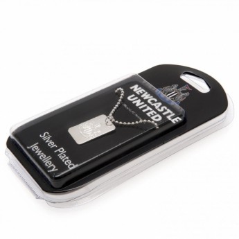 Newcastle United lănțișor de gât cu pandantiv câine Silver Plated Dog Tag & Chain