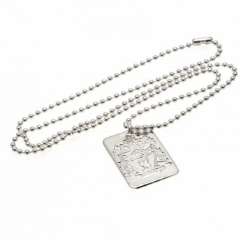 FC Liverpool lănțișor de gât cu pandantiv câine Silver Plated Dog Tag & Chain