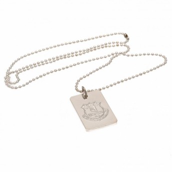 FC Everton lănțișor de gât cu pandantiv câine Silver Plated Dog Tag & Chain