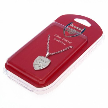 FC Arsenal colier Silver Plated Pendant & Chain XL