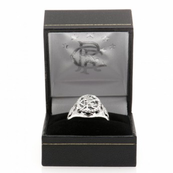 FC Rangers inel Silver Plated Crest Ring Large