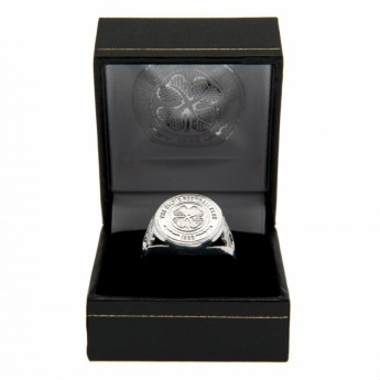 FC Celtic inel Silver Plated Crest  Medium