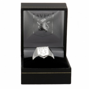 Aston Villa inel Silver Plated Crest Medium