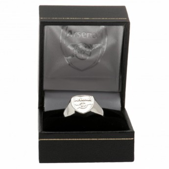 FC Arsenal inel Silver Plated Crest Small