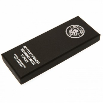 Manchester City pandantiv cu deschizător Key Ring Torch Bottle Opener