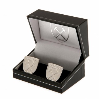 West Ham United butoni Silver Plated Cufflinks CR