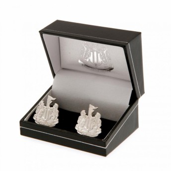 Newcastle United butoni Silver Plated Cufflinks CR