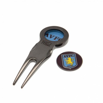 Aston Villa set furculiță de marcare Divot Tool & Marker