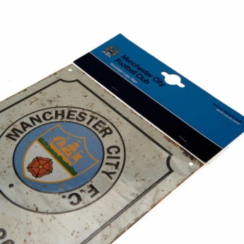 Manchester City semn pe perete Retro Logo Sign