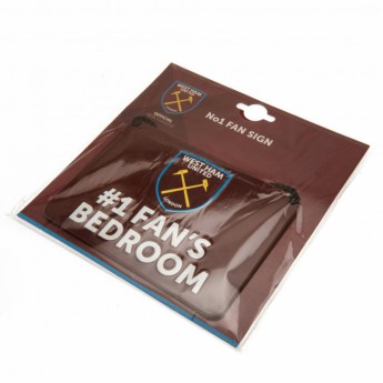 West Ham United semn pentru dormitor Bedroom Sign No1 Fan