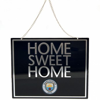 Manchester City semn metalic Home Sweet Home Sign