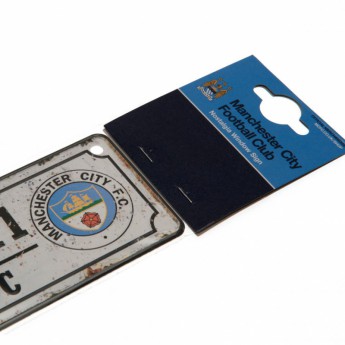 Manchester City semn pe geam Retro Window Sign