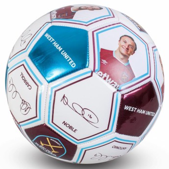 West Ham United balon cu autograf Photo Signature Football