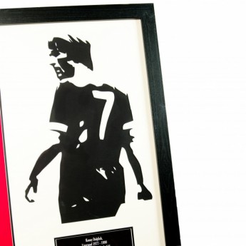 FC Liverpool tricou înrămat Dalglish Signed Shirt Silhouette