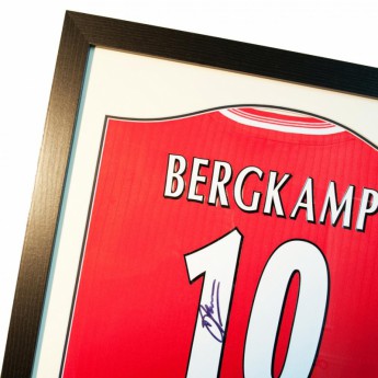 Legende tricou înrămat FC Arsenal Bergkamp Signed Shirt Silhouette