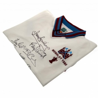 Legende tricou de fotbal West Ham United 1980 FA Cup Final Signed Shirt
