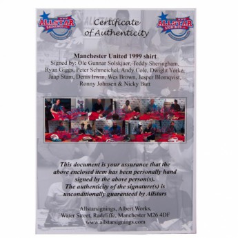 Legende tricou de fotbal Manchester United 1999 Champions League Final Signed Shirt