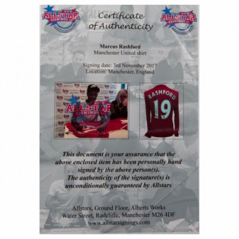 Legende tricou înrămat Manchester United Rashford Signed Shirt (Framed)