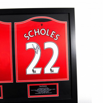Legende tricou înrămat Manchester United Giggs & Scholes Signed Shirts (Dual Framed)
