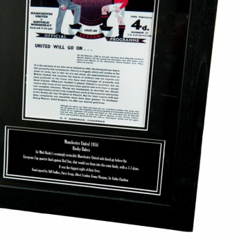Legende tricou înrămat Manchester United 1958 Busby Babes Signed Shirt (Framed)