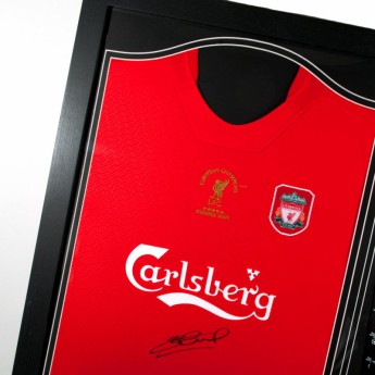 Legende tricou înrămat FC Liverpool Gerrard Signed Shirt Istanbul (Framed)