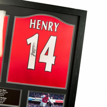 Legende tricou înrămat FC Arsenal Bergkamp & Henry Signed Shirts (Dual Framed)